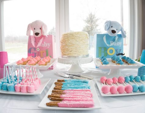 ⭐ Gender reveal parties are an exciting way to celebrate the impending arrival of your newest family member. They allow friends and family to come toget... - Gender Reveal Dessert Table, Gender Reveal Dessert, Gender Reveal Food, Creative Gender Reveals, Christmas Gender Reveal, Gender Reveal Unique, Gender Reveal Games, Baby Reveal Party, Gender Reveal Balloons