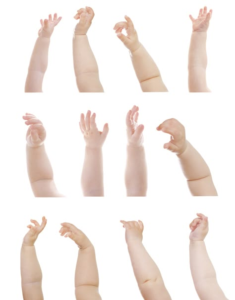 Baby Reference Photos, Baby Hands Photography, Arm Reaching Out Reference, Baby Hands Drawing, Hand Gripping Reference, Hand Reaching Out Drawing, Baby Reference, Bed Painting, Griffin Logo