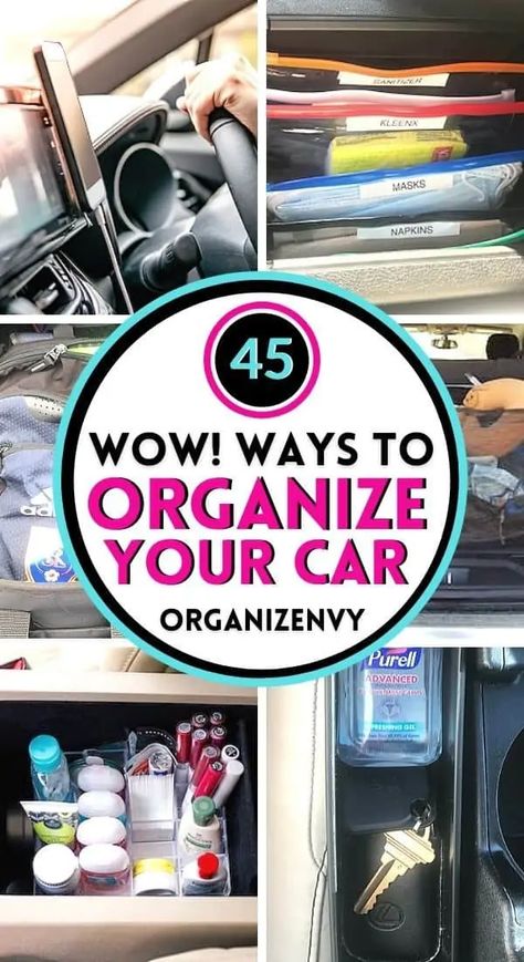 Organized Car, Car Organizing, Car Interior Organization, Car Organizers, Car Organization Diy, Truck Organization, Organized Clutter, Car Console, Car Organization