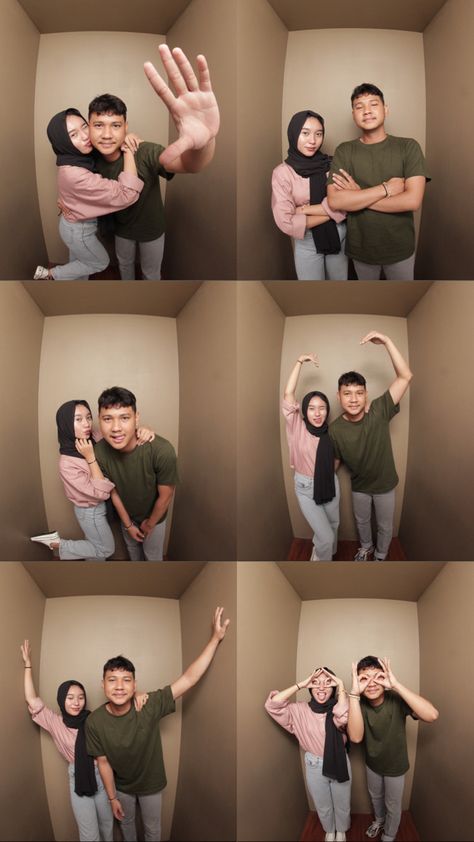 Photobooth Ideas With Boyfriend, Photobooth With Boyfriend, Inspirasi Foto Couple, Gaya Photobox Couple, Photobox Couple Photo Ideas, Photobooth Ideas Couple, Photobooth Ideas Pose, Couple Photobox, Photo Box Couple