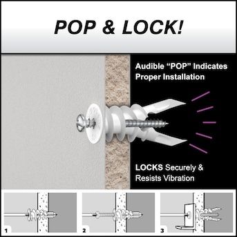 TOGGLER SnapSkru 178-lb 3/8-in x 1-5/8-in Multi-Purpose Anchors with Screws Included (20-Pack) in the Anchors department at Lowes.com Drywall Anchor, Drywall Anchors, Home Tools, Plaster Walls, Concrete Blocks, Drywall, The 8, Anchors, Window Treatments