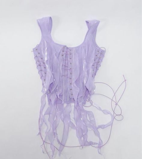 Jellyfishcore Outfits, Jellyfish Fashion, Jellyfish Outfit, Jellyfish Skirt, Jellyfish Costume, Purple Corset, Fairy Clothes, Modern Princess, Mermaid Inspired