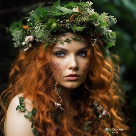 Forest Fairy Hair, Faerie Hair, Goddess Aesthetics, Fairy Hairstyles, Circus Hair, Elven Hairstyles, Queen Photoshoot, Forest Queen, Boho Photography