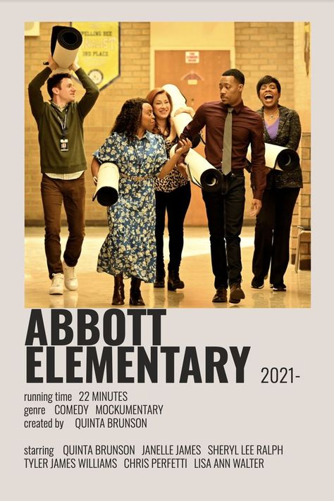 Abbott Elementary Poster, Abbot Elementary Poster, Abott Elementary Icons, Abbott Elementary Aesthetic, Elementary Show, Tv Show Posters, Abbot Elementary, 90s Posters, Elementary Tv