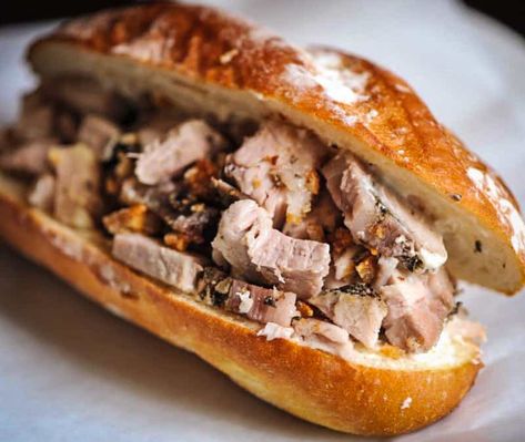 Rome’s Top Street Food - Romeing Porchetta Recipes, Hamburger Gourmet, Pork Belly Recipes Crispy, Italian Street Food, Pork Belly Recipes, Gourmet Sandwiches, Pig Roast, Burgers Sandwiches, Pork Dishes