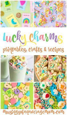 Lucky Charm Birthday Party, Lucky Charms Theme, March Ideas, Lucky Charms Marshmallows, Lucky Charms Cereal, Irish Party, Mentor Program, The Slow Roasted Italian, Marshmallow Treats