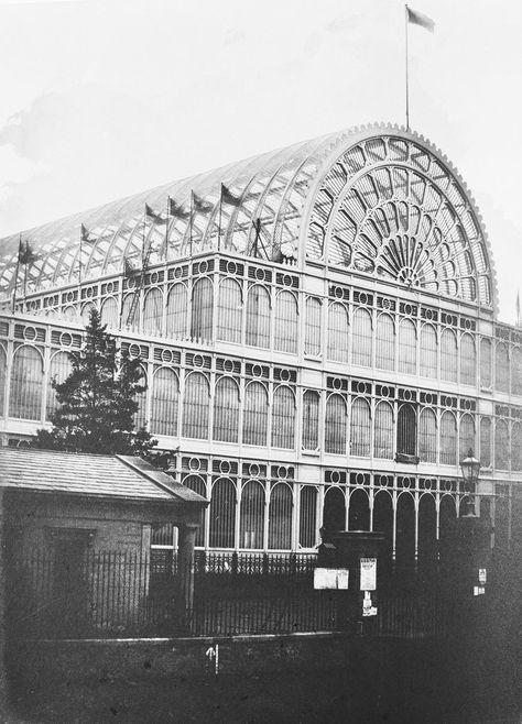 The Royal Collection: Crystal Palace during The Great Exhibition, 1851: View of the South Transept The Crystal Palace, Conservatory Design, Palace London, Rome Antique, Glass Structure, Art Appliqué, The Royal Collection, Poster Size Prints, Old London