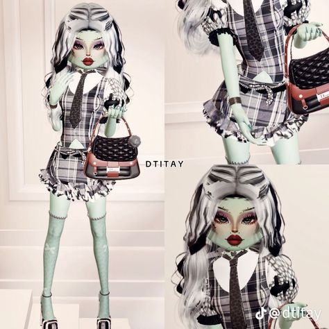 [AffiliateLink] Dress To Impress Monster High School As Frankie Stein #highschooloutfitsdresstoimpress School Outfits Dress, High School Dresses, The Witch Film, Monster High School, Frankie Stein, Moster High, High School Outfits, Royal Clothing, Outfits Dress