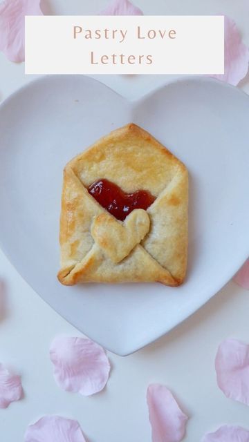 Love Letter Pastries, Cherry Turnovers, Strawberry Tart, Shortcrust Pastry, Pastry Sheets, Caster Sugar, Egg Wash, Strawberry Jam, Love Letter