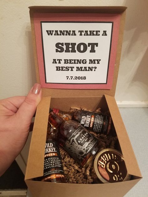 Groomsman Asking Gifts, Ways To Ask Someone To Be Your Best Man, Men’s Proposal Boxes, Flower Man Proposal Ideas, How To Ask Someone To Be Your Best Man, Bridal Party Gifts For Groomsmen, Ways To Ask Best Man, Ask Best Man Ideas, Brideposal Ideas