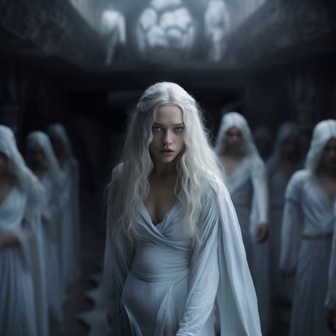 Fantasy White Hair, White Hair Woman, Saera Targaryen, White Haired Witch, Targaryen Aesthetic, Female Character Inspiration, House Of Dragons, Fantasy Aesthetic, Fantasy Dress