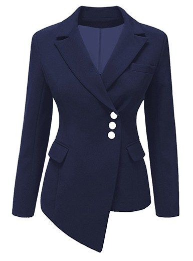 Plain Blazer, Blazer Casual, Work Blazer, Asymmetric Jacket, Ladies Blazer, Womens Blazers, Casual Blazer, Blazer Outfits, Blazer Fashion