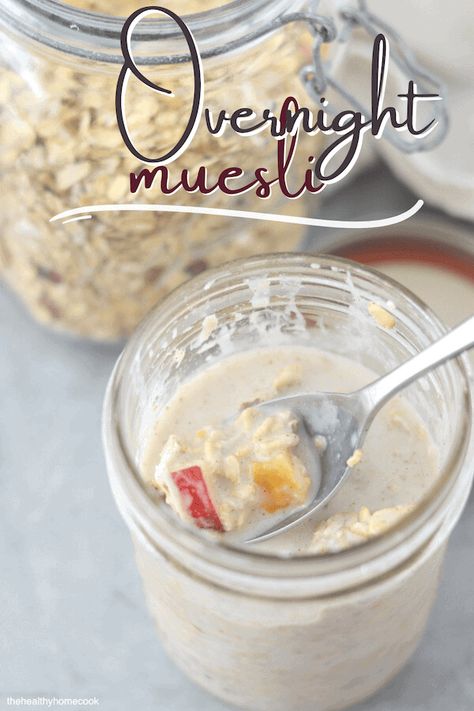 Overnight Museli Oatmeal, Overnight Muesli, Muesli Breakfast, Muesli Recipe, Mini Wheats, Protein Overnight Oats, Overnight Oatmeal Recipes, Overnight Oatmeal, Brunch Dishes