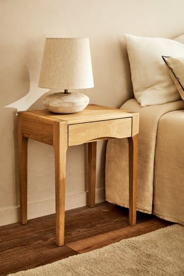 Zara Home Side Table, Oak Bedside Table, Walnut Armchair, Oak Bedside Tables, Wooden Bedside Table, Wood Bedside Table, Wooden Side Table, Marble Side Tables, Zara Home