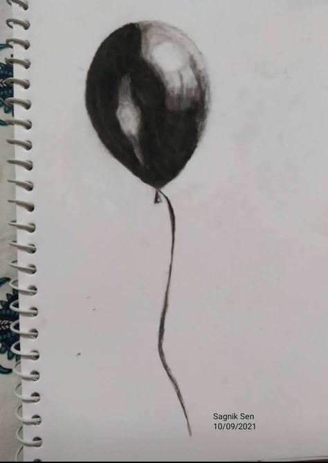 Charcoal Sketch Balloon Sketch, Charcoal Sketch, Still Life, Balloons, Sketch, Quick Saves, Art