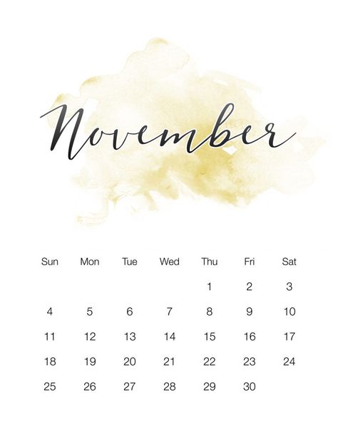 This Free Printable 2018 Watercolor Wash Calendar is a perfect calendar for those that like things simple and pretty. Comes in 2 sizes 5X8 & 81/2X11 Enjoy!! November Printable Calendar, November Printable, Watercolor Calendar, Calendar Background, November Calendar, Cottage Market, Calendar 2018, Diy Calendar, Printable Calendar Template