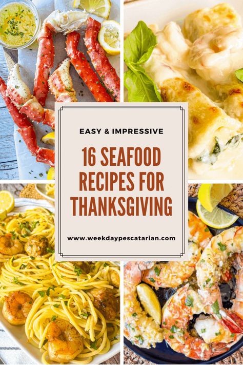 Here's your handy guide to the very best seafood recipes perfect for your Thanksgiving table. From pastas to crab cakes and lobster casseroles, these are the stunning main dishes that will leave you inspired. Save this pin to your favorite board so you'll be ready for the big day! Fall Seafood Recipes, Pescatarian Thanksgiving, Monkfish Stew, Broiled Crab Cakes, Maryland Crab Soup, Seafood Ideas, High Protein Dishes, Crab Soup, Best Seafood Recipes