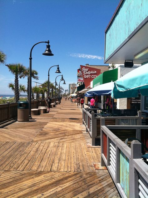 Boardwalk at Myrtle Beach Myrtle Beach Aesthetic, Boardwalk Shops, Lifeguard Aesthetic, Myrtle Beach Boardwalk, Beach Vacation Pictures, Texas Beaches, Coastal Carolina University, Beach Week, Myrtle Beach Vacation