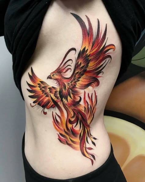 Geometrical Tattoos For Women, Phoenix Color Tattoo, Color Phoenix Tattoo, Colorful Phoenix Tattoo, Phoenix Tattoo Colorful, Colour Phoenix Tattoo, Coloured Phoenix Tattoo, Fawkes Tattoo, Phoenix Tattoo Color