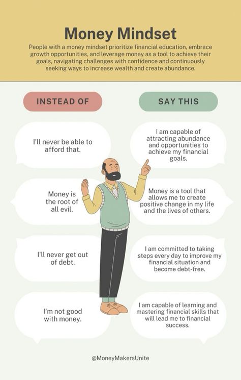 Shift from limiting beliefs to a positive money mindset by adopting affirmations like 'I attract abundance' and 'I am capable of financial success'. Say goodbye to old money mindsets and welcome prosperity into your life. 💰 #MoneyMindset #FinancialEmpowerment #positiveaffirmations #Ideas #Inspiration #Smart #Money #Build #Wealth #HomeTrends #Saving #Strategies #CreativeIdeas #and #Freedom #Motivation #How #Trends #Financial #to #Achieve Money Limiting Beliefs, Positive Money Mindset, Money Mindset Tips, Limiting Beliefs About Money, Old Money Mindset, Doctor Psychology, Money Consciousness, Quiet Money, Money Psychology