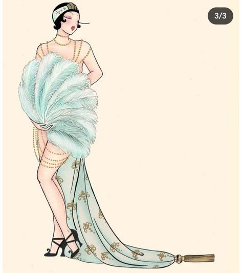 Burlesque Costume, Original Pastel, Pastel Drawing, Ink Illustrations, Art Deco Interior, Giclée Print, Original Drawing, Art Original, Fashion Illustration