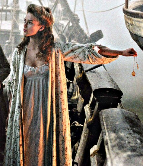 The Art of Clothes: Elizabeth Swann Costume Studies Part 2 - Nightgown and Robe Cloths Asthetic, Elizabeth Swann Costume, Elisabeth Swan, Kiera Knightly, Harry Clarke, The Other Boleyn Girl, Elizabeth Swann, Pirates Life, Keira Knightly