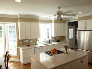 Remodel Kitchen - Phillips - contemporary - kitchen - charlotte - by Case Remodeling cabinet molding Kitchen Cabinet Molding, Crown Molding Kitchen, Kitchen Cabinet Crown Molding, Kitchen Soffit, Laminate Kitchen Cabinets, Cabinet Sizes, Above Kitchen Cabinets, Kitchen Designs Layout, Dark Kitchen Cabinets