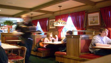 Pizza Hut Interior Pizza Hut In The 80s, 00s Childhood, Restaurant Pics, Painting Prompts, Pizza Hut Restaurant, Hut Interior, Vintage Pizza, Supreme Pizza, Fnaf Oc