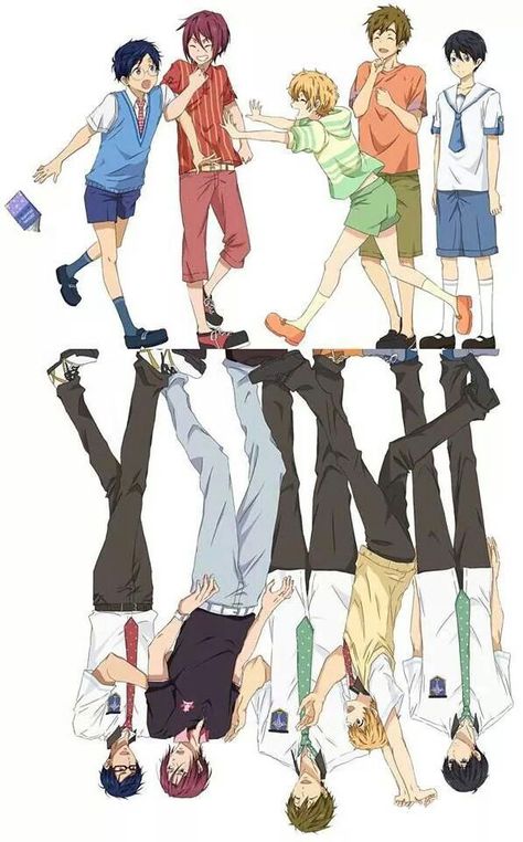 Haru, Makoto, Rin, Rei, Nagisa when the grow up Rin Free, Swimming Anime, Free Eternal Summer, Splash Free, Hxh Characters, Free Iwatobi Swim Club, Free Iwatobi, Eternal Summer, Iwatobi Swim Club