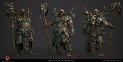 ArtStation - Diablo IV - Druid Fan Art Diablo Concept Art, Body Pose Drawing, Blizzard Entertainment, Body Poses, Dark Fantasy, Art Inspo, Concept Art, Art Design, Fan Art