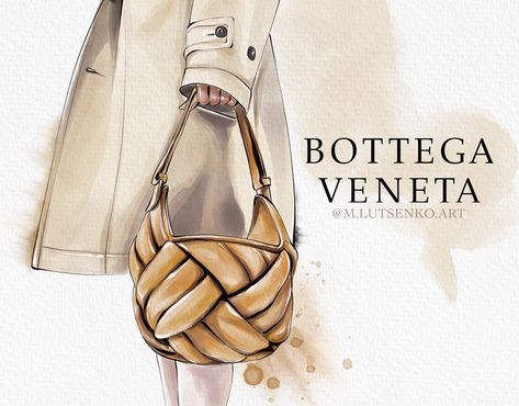 Fashion illustration | Bottega Veneta Resort 2023 Watercolor Fashion Illustration, Pencil Apple, Fashion Portfolio Layout, Fashion Illustration Watercolor, Bag Illustration, Fashion Accessories Illustration, Ipad Procreate, Bottega Veneta Bag, Fashion Illustrations Techniques