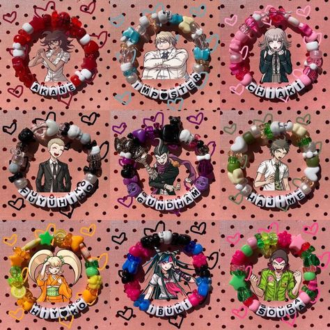 Bead Kandi, Danganronpa Sdr2, Kazuichi Souda, Pulseras Kandi, Grunge Necklace, Diy Kandi Bracelets, Pony Bead Bracelets, Diy Kandi, Kandi Kid