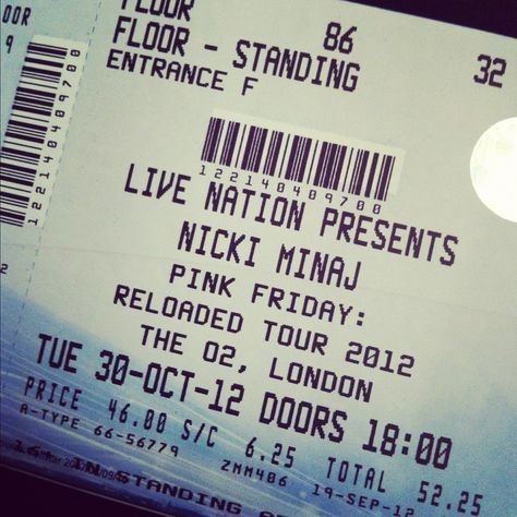 Nicki Minaj Ticket. Nicki Minaj Concert Tickets, Nicki Concert, Nicki Minaj Tour, Nicki Minaj Concert, Nicki Minaj Pink Friday, Xmas Wishlist, Wishlist 2024, Pink Friday, Girls Girl