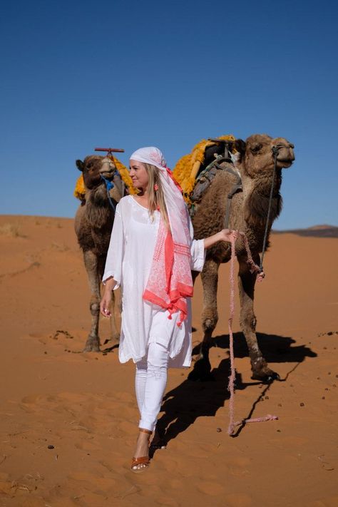 What to Wear in Morocco as a Female Traveler • The Blonde Abroad Morocco Scenery, Morocco Travel Outfit, Morocco Packing, Blonde Abroad, Morocco Fashion, Marrakech Travel, Moroccan Dress, Morocco Travel, Egypt Travel