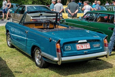 1968 Triumph Herald convertible Triumph Cars Vintage, Triumph Herald, Triumph Speed Twin, 1960s Convertible, Triumph Herald Convertible, Triumph Spitfire Race Car, Design Cars, Triumph Spitfire, Man Up