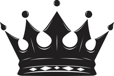 Crown Vector, Head Crown, Logo Symbol, Crown Logo, Black Crown, Abdominal Exercises, Stencil Patterns, Hand Drawn Vector, Tiaras And Crowns