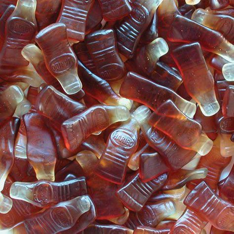 Gummy coke bottles Gumball Terrarium, Candy Sushi, Terrarium Ideas, Food Wallpaper, Bulk Candy, Sour Candy, Favorite Candy, Izu, Candy Store