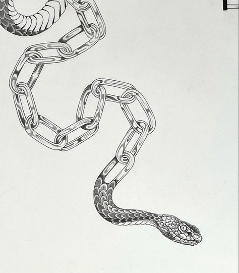 @thineownself.tattoo Gym Back Tattoo, Chain Snake Tattoo, Cerberus Arm Tattoo, Snake Chain Tattoo, Winding Snake Tattoo, Shelby Cobra Tattoo, Celtic Pattern Tattoo, Snake Filler Tattoo, Man Tattoos Ideas