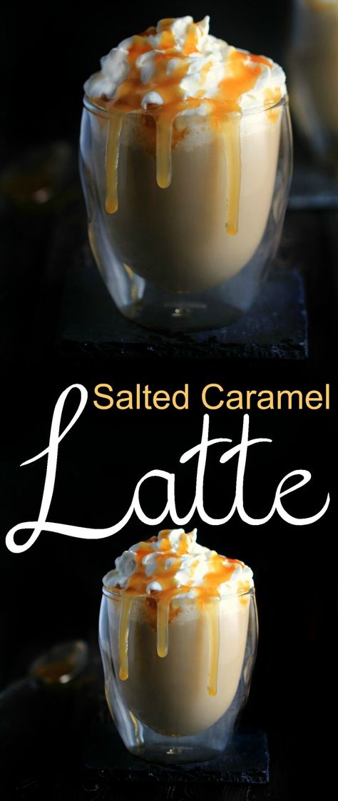 Salted Caramel is one of my favourite fall flavours and this Salted Caramel Latte is perfectly sweet with just the right touch of savoury. Ninja Coffee Bar Recipes, Salted Caramel Latte, Easy Salted Caramel, Easy Coffee Recipes, Caramel Latte, Caramel Macchiato, Ice Coffee Recipe, Latte Recipe, Delicious Drinks