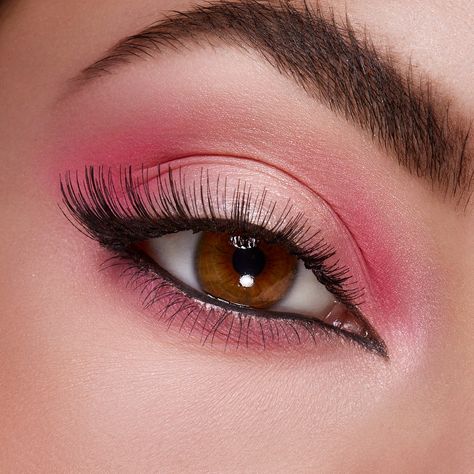 Black Eyeshadow Makeup, Arabic Eye Makeup, Rosa Make-up, Pink Eye Makeup Looks, Pink Eyeshadow Look, Under Eye Makeup, Cute Eyeshadow Looks, White Eyeshadow, Pink Eye Makeup