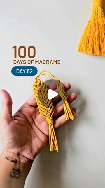 Macrame Bookmark, Learn Something New Everyday, Strung Beads, Macrame Patterns, 100 Days, Sustainability, Macrame, The 100, Yarn