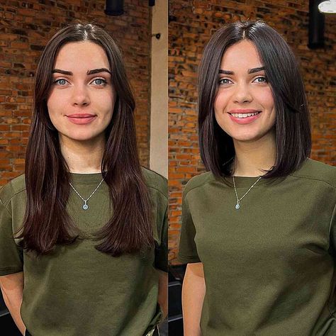 42 Sharpest Straight Lob Haircut Ideas for That Ultra Sleek Look Lob Haircut Straight, Shoulder Haircut, Sleek Short Hair, Fine Straight Hair, Straight Hair Cuts, Long To Short Hair, Lob Hairstyle, Lob Haircut, Bob Hairstyles For Fine Hair