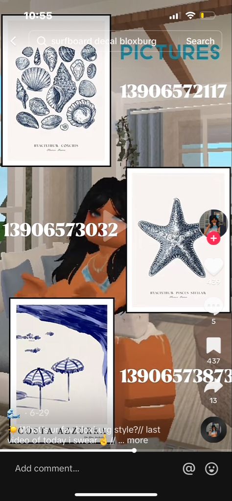 Coastal Picture Codes, Coastal Decals Berry Ave, Berry Avenue Codes Pictures Coastal, Berry Avenue Codes Pictures Costal, Berry Avenue Coastal Decal Codes, Barry Avenue Codes House, Bloxburg Picture Codes Costal, Beach House Color Palette Bloxburg, Bloxburg Costal House Exteriors Ideas