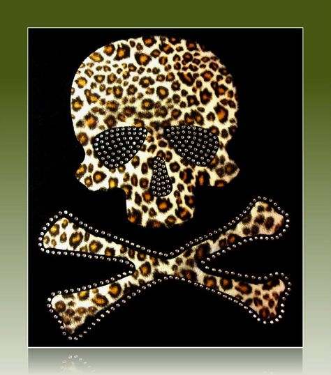 Y2k Skull, Gothic Pattern, Leopard Fabric, Cross Bones, Diy Rhinestone, Hot Fix, Rhinestone Transfers, Gothic Halloween, Leopard Spots