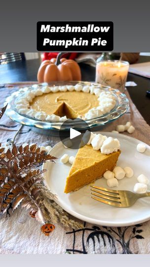 1.3M views · 78K reactions | Marshmallow Pumpkin Pie!🥧 No bake! Super easy! Absolutely delicious! Used the recipe from @togetherasfamilyrecipes 

Ingredients:

1 bag marshmallows
1 cup pumpkin puree
1 teaspoon cinnamon
1/2 teaspoon pumpkin pie spice 
1/2 teaspoon salt
8 oz tub cool whip
1 store bought graham cracker crust 

Directions: 

1. In a saucepan on low/medium heat, combine pumpkin, marshmallows, cinnamon, pumpkin pie spice, and salt. Stir until melted and combined. 
2. Transfer mixture to a bowl. Let cool for 30 minutes. 
3. Add a carton of cool whip and mix together. Pour into graham cracker crust and spread. 
4. Cover and chill overnight. 
5. Serve with whipped cream! 

#easyrecipes #pumpkinrecipes #fallrecipes #pumpkinpie | Macy Blackwell Marshmallow Pumpkin Pie, Easter Pastries, 1 Cup Pumpkin Puree, Macy Blackwell, Cinnamon Pie, Marshmallow Pumpkin, Dinner Pies, Cinnamon Pumpkin, No Bake Pumpkin Pie