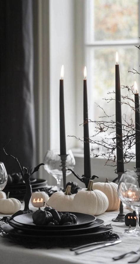 Haunted forest Halloween table decorations for an enchanted dining experience! Create a woodland centerpiece with twisted branches, moss, and LED fairy lights. Use a burlap tablecloth for a rustic base. Add wooden slice chargers and leaf-shaped plates. Place small terrariums with miniature spooky scenes at each setting. Incorporate woodland creature figurines painted in ghostly white. Use pinecone place card holders and acorn cap tealight holders. These mystical table decorations will transport Haunted Forest Halloween, Woodland Centerpiece, Forest Halloween, Twisted Branches, Small Terrarium, Burlap Tablecloth, Haunted Forest, Halloween Table Decorations, Wooden Slices