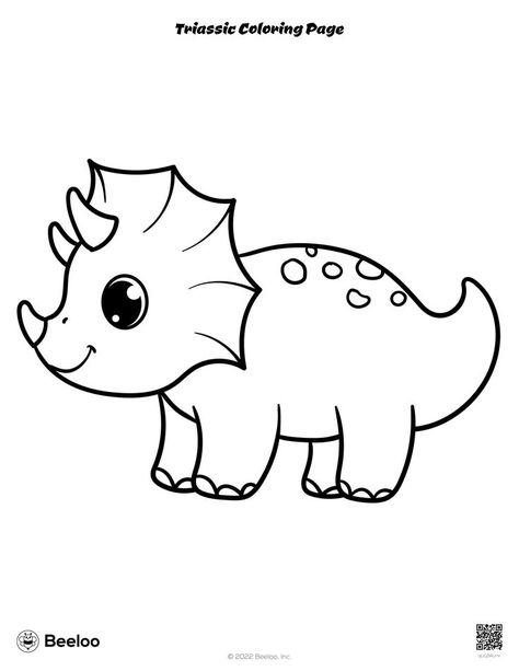 Baby Triceratops Dinosaur Coloring Page Triceratops Drawing Easy, Triceratops Outline, Dinosaur Drawing Triceratops, Draw Triceratops, Triceratops Drawing, Dianousor Drawing Easy, Cartoon Triceratops, Triceratops Coloring Page, Easy Dinosaur Drawing