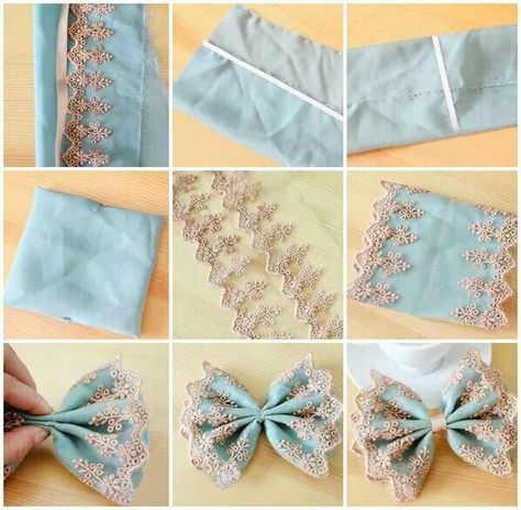 Bow Diy Bags No Sew, Diy Baby Bows, Hair Bows Diy Ribbon, Diy Hair Scrunchies, Homemade Bows, Ankle Bracelets Diy, Diy Hair Accessories Ribbon, Make A Bow, Scrunchies Diy