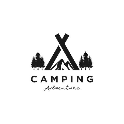 Camping Logo Design Ideas, Transport Logo Design, Outdoors Logo Design, Logo Camping, Explore Logo, Camping Vector, Travel Logos, Tent Logo, Journey Logo