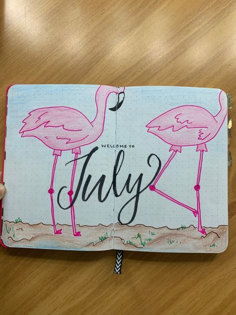 Bullet Planner, Journal Inspo, Bullet Journal Inspo, Journal Ideas, Flamingo, Bullet Journal, Quick Saves, Art